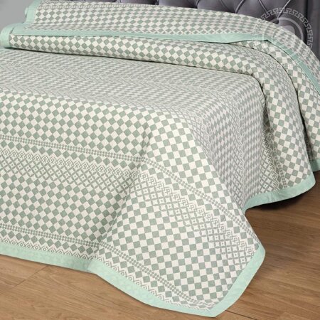 Покрывало Лагуна зеленая, жаккард