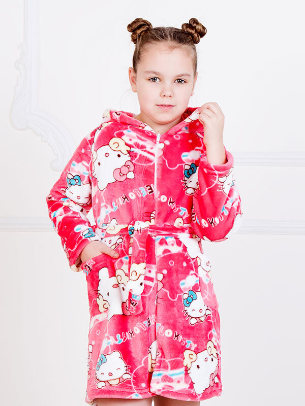 Халат детский Кити (красный)