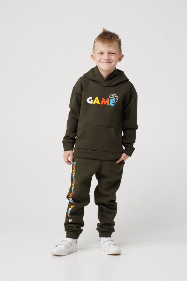 Детская толстовка для мальчика 62227 хаки