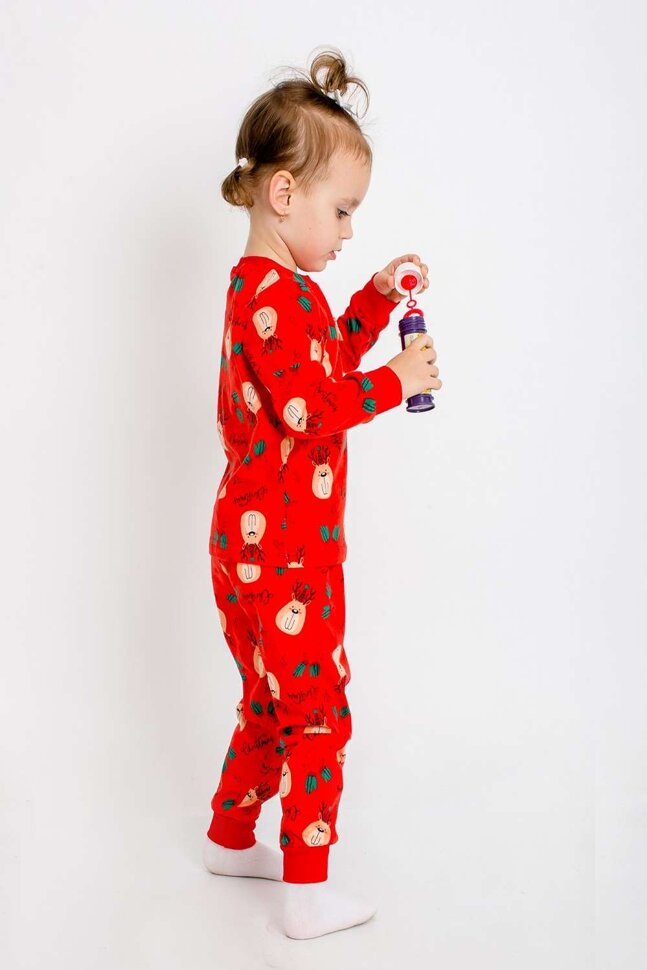 Пижама с брюками для девочки Сплюша красный