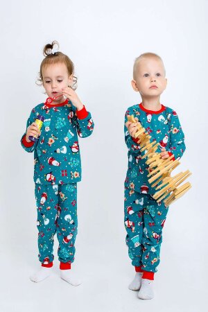 Пижама с брюками для девочки Эльф темно-зеленый