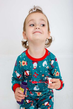 Пижама с брюками для девочки Эльф темно-зеленый