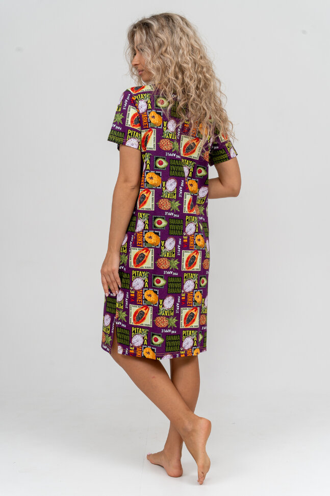 Халат Женский 36821 баклажан