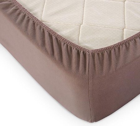 Простыня на резинке Мокко, трикотаж