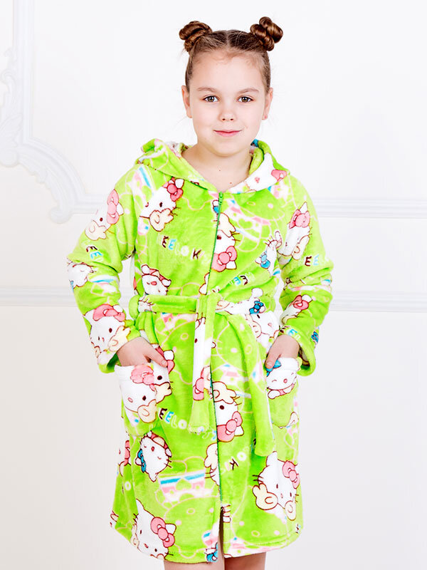 Халат детский Кити (зеленый)