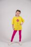Костюм с лосинами для девочки 41142 желтый/фуксия