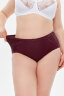 Женские трусы HoneyFormat 3959 большие размеры, высокая талия бордовый