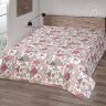 Покрывало стеганое Лоскутная мозаика розовый, бязь