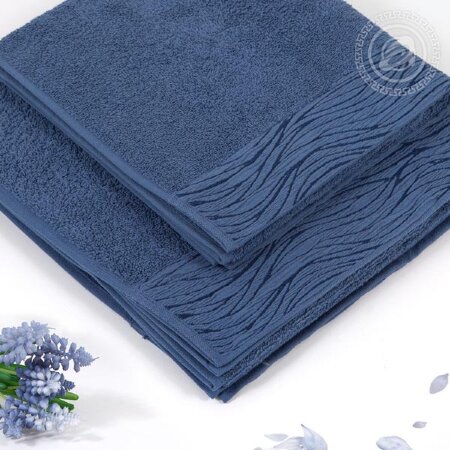 Полотенце Модерн синий, 420 г/м2