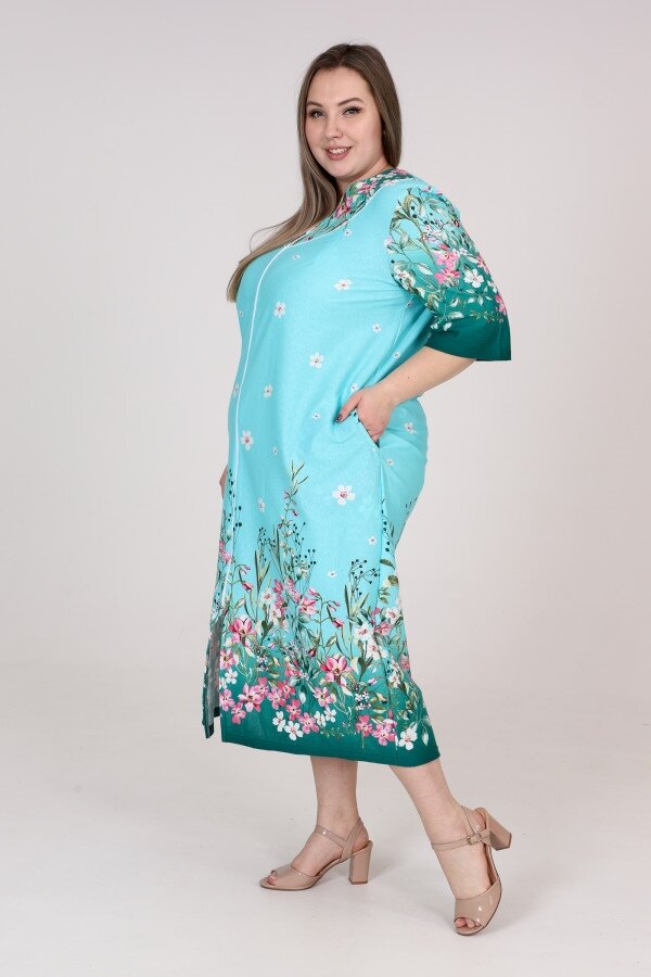 Халат Кадриль полянка мятный ХГ-55-2