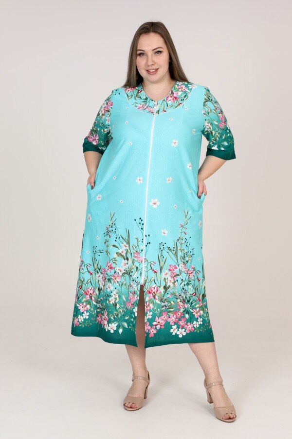 Халат Кадриль полянка мятный ХГ-55-2