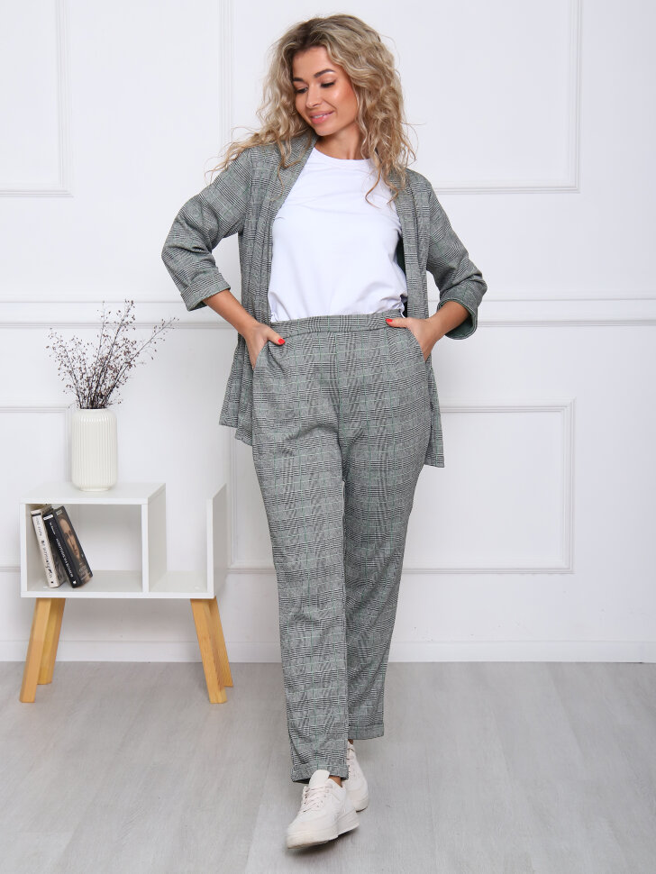 Стиль зелёный брюки