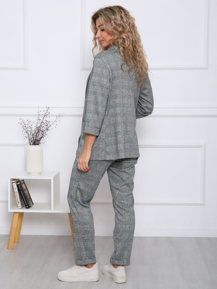 Стиль зелёный брюки