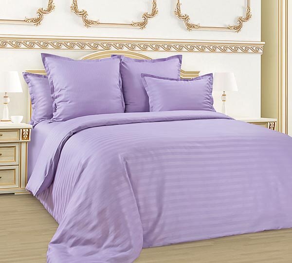 Простыня Фиалка, страйп-сатин