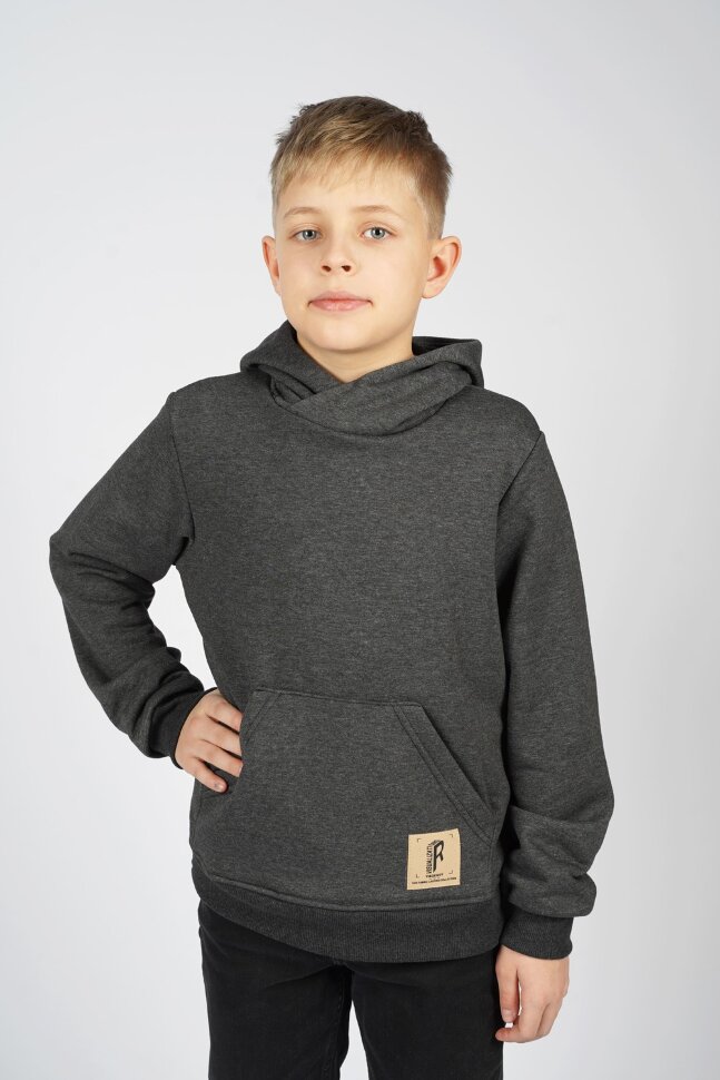 Детская худи для мальчика 62268 антрацит