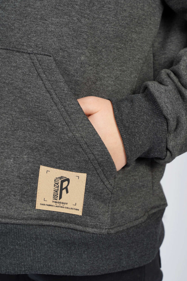 Детская худи для мальчика 62268 антрацит