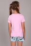 Пижама с шортами для девочки Пончики арт. ПД-009-026 светло-розовый