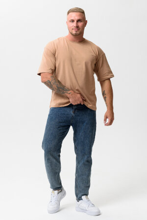 Мужская футболка 14414 оверсайз кофе