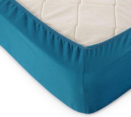 Простыня на резинке Морская волна, трикотаж