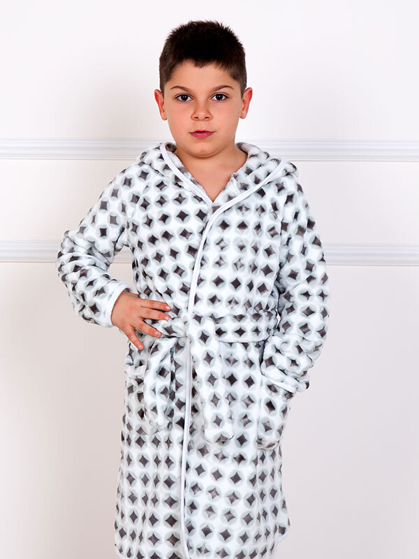 Халат детский Ромбик (серый)