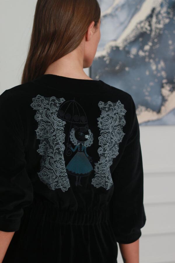 Халат ПРОВАНС черный 170861