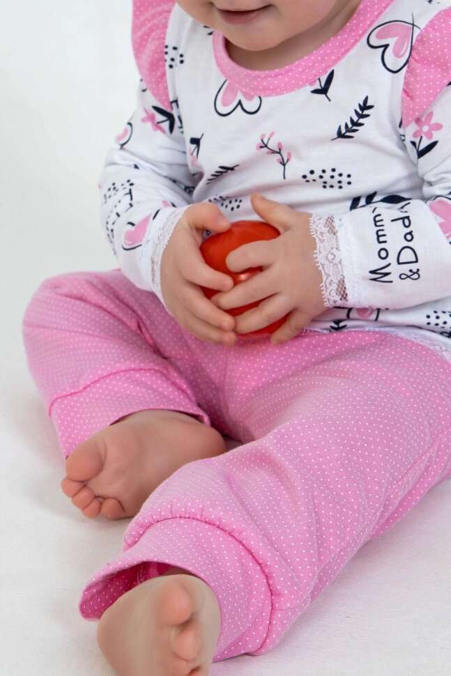 Пижама с брюками для девочки 50506 розовый