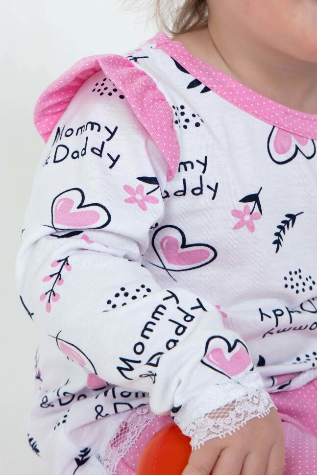 Пижама с брюками для девочки 50506 розовый