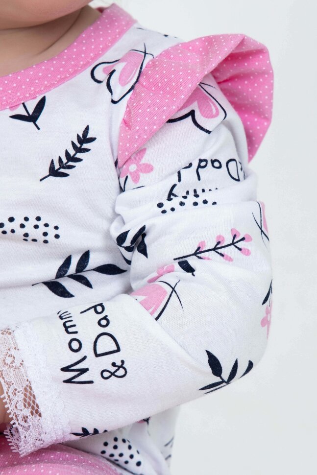 Пижама с брюками для девочки 50506 розовый