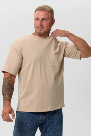 Мужская футболка 14414 оверсайз какао