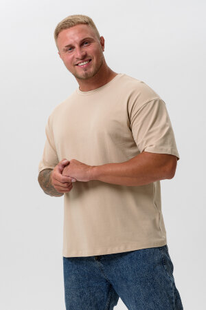 Мужская футболка 14414 оверсайз какао