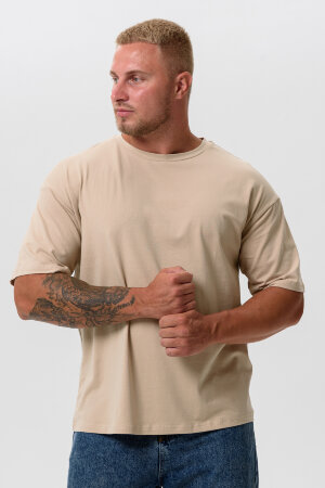 Мужская футболка 14414 оверсайз какао