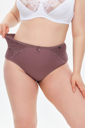 Женские трусы HoneyFormat 3959 большие размеры, высокая талия сливовый