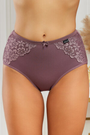 Женские трусы HoneyFormat 3959 большие размеры, высокая талия сливовый
