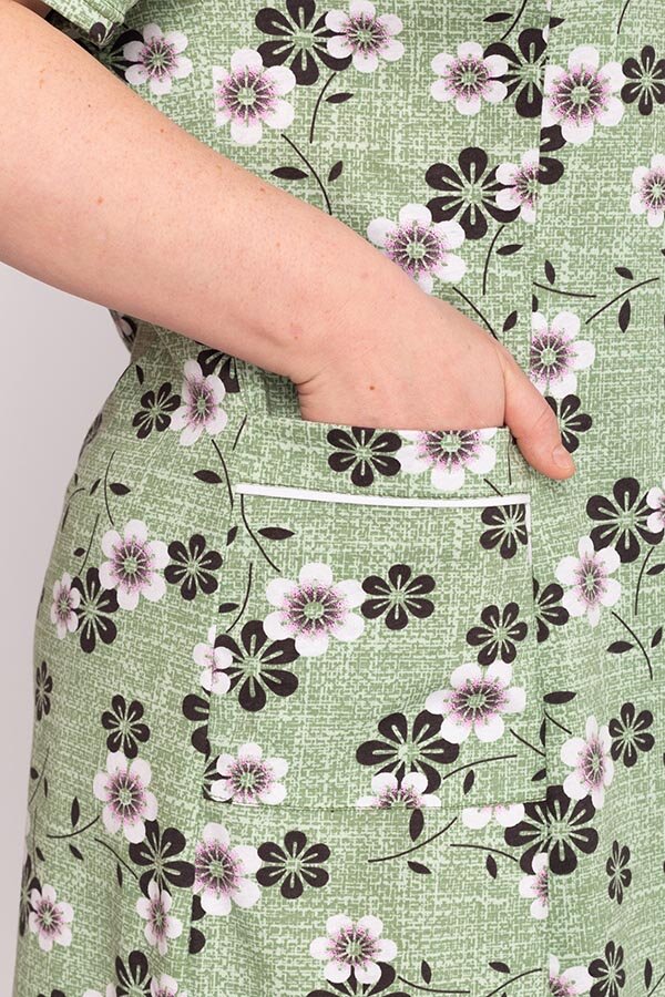 Халат Фаина полянка зелень К-307/2