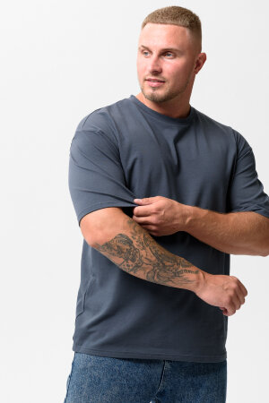 Мужская футболка 14414 оверсайз графит