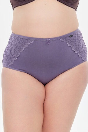 Женские трусы HoneyFormat 3959 большие размеры, высокая талия фиолетовый