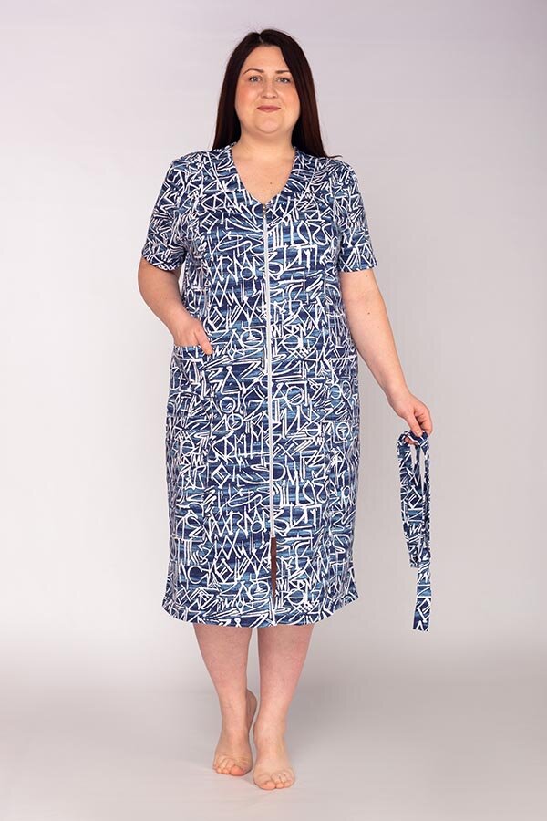 Халат Фаина синий К-307/2