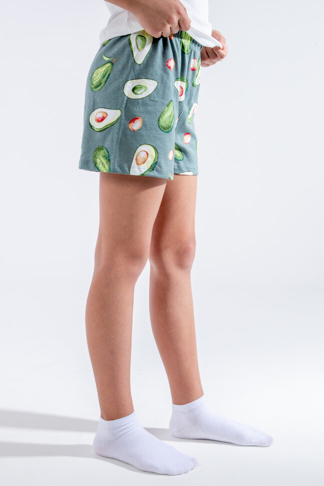 Пижама с шортами для девочки д/д Авокадо арт. ПД-009-015Н крем