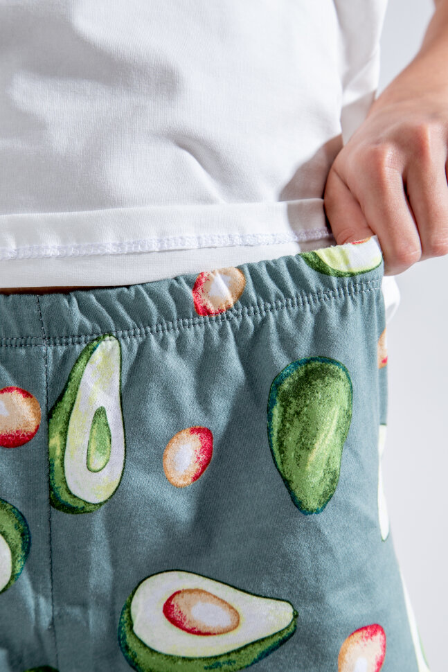 Пижама с шортами для девочки д/д Авокадо арт. ПД-009-015Н крем