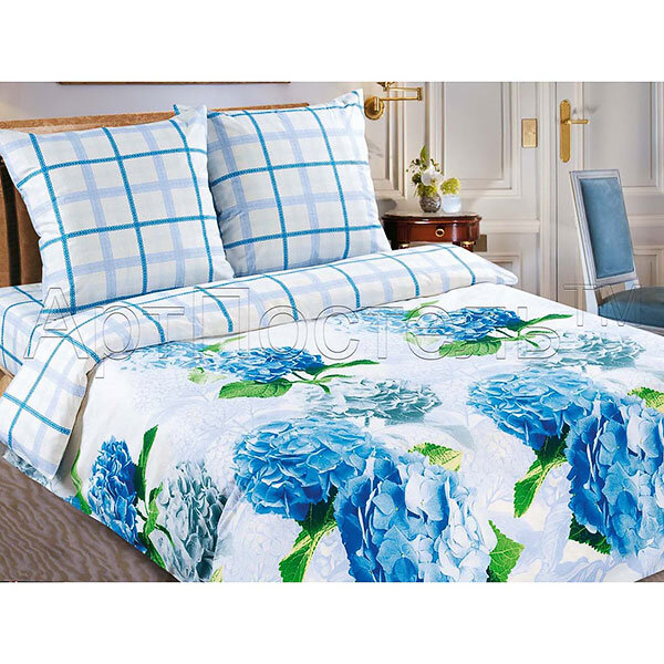 КПБ Гортензия поплин 2 сп. европр.