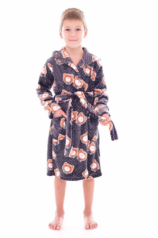 Халат подростковый 11-022б (серый)