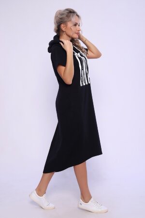 Платье женское с капюшоном - TOKYO - 494 черный