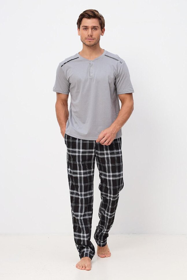 Пижама мужская Клетка Ч 9528