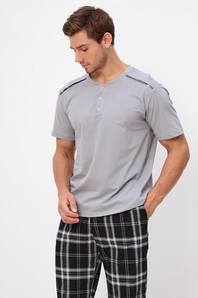 Пижама мужская Клетка Ч 9528