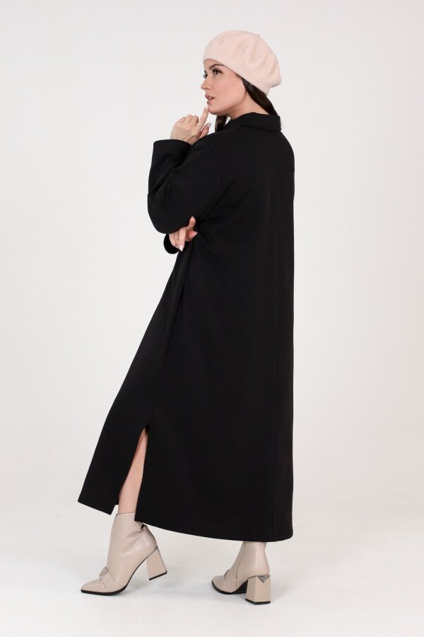 Платье Нева черный футер ПЛГ-05