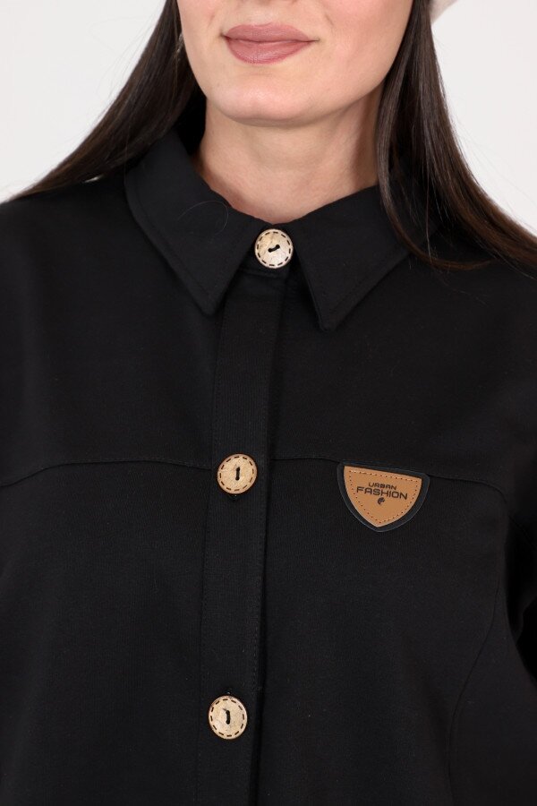 Платье Нева черный футер ПЛГ-05