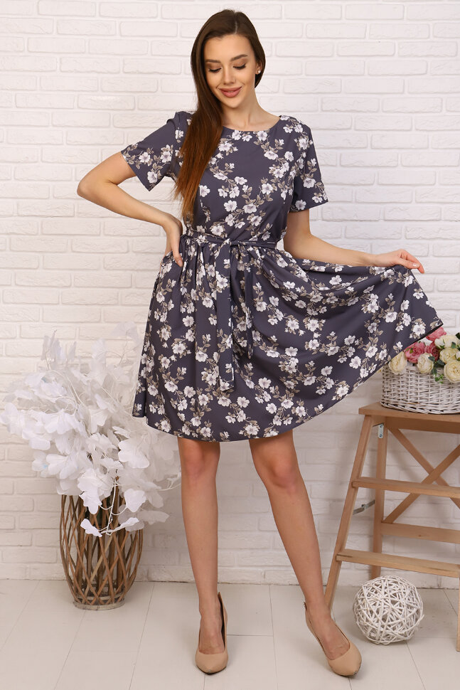 Платье женское 20617 серый