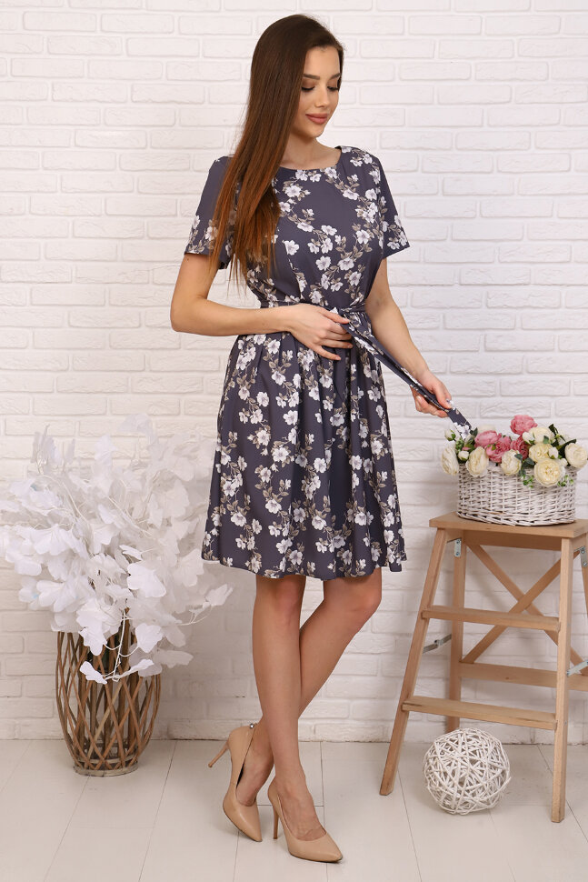 Платье женское 20617 серый