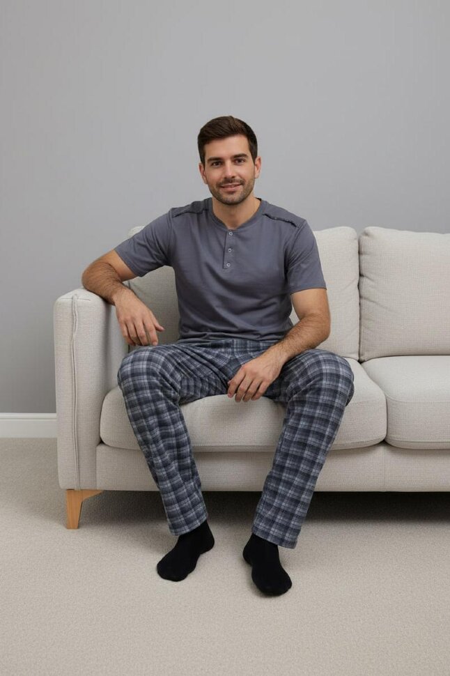 Пижама мужская Клетка С 10452