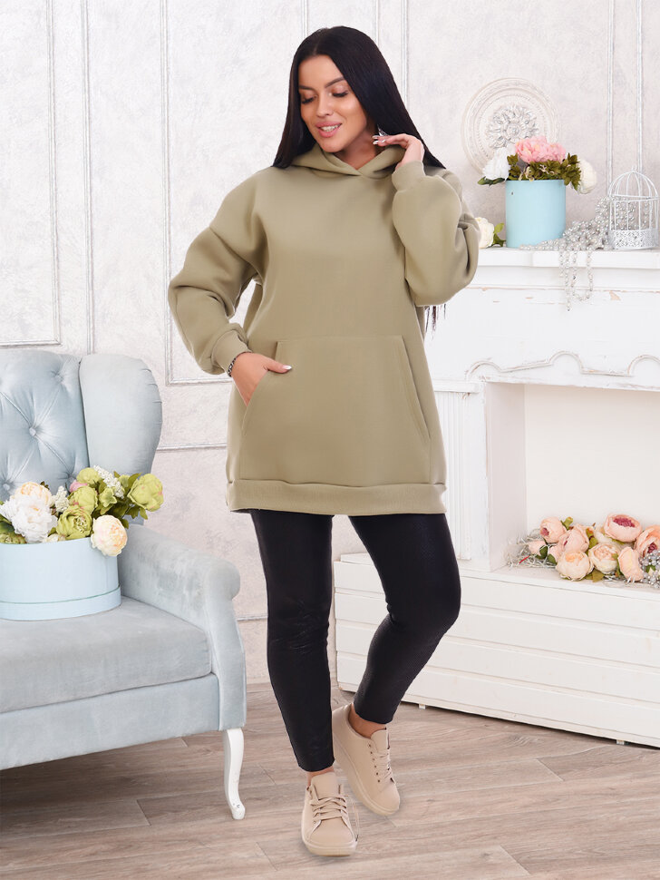 Перфект олива толстовка худи